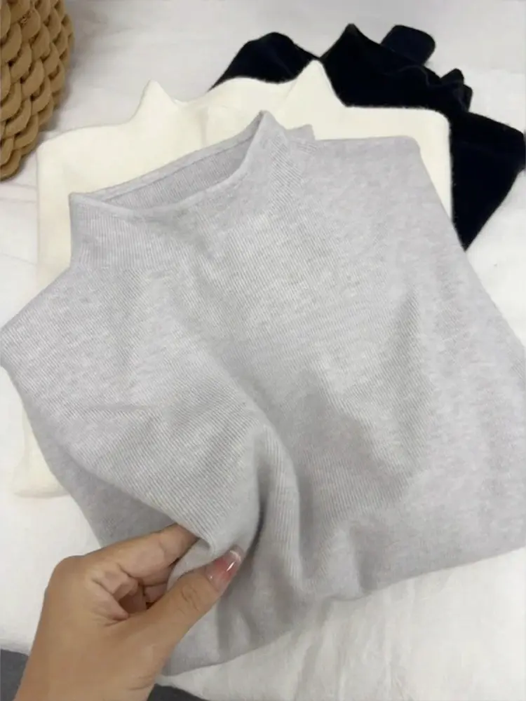 Womens Casual Vintage Knitted Long Sleeve Pullovers Autumn Winter Fashion Turtleneck Ladies Solid Sweater Woman clothing product view