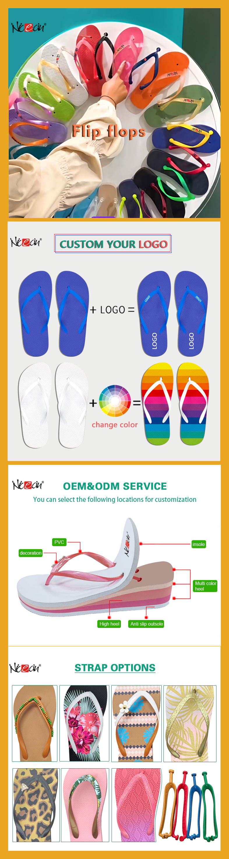 Summer Custom Slippers Slide Beach White Cheap Wholesale Flip Flops Wedding detail