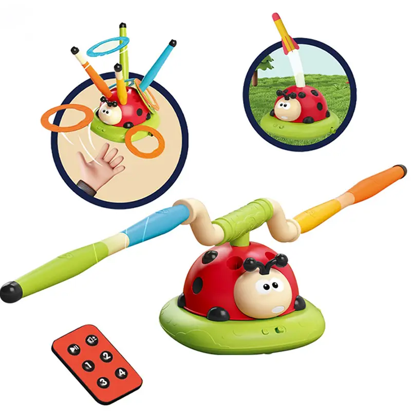 3 In 1 Musical Jump Outdoor Toys for Toddlers Shoot Launcher Toss Ring Game With Remote Control For Kids Indoor Sports Set Gift product view