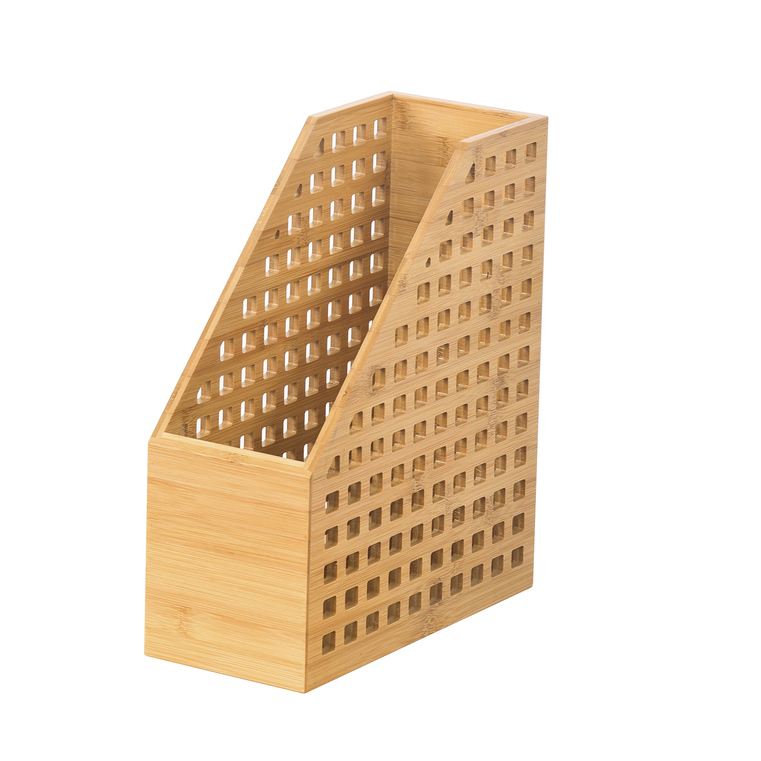 Bamboo Desk Organizers with Drawer and Accessories Pen Holder & File Storage 34x25x15cm Three-Layer Home & Office Storage detail