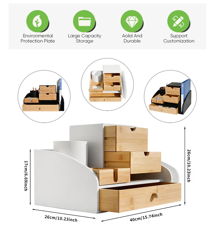 Creative Multi-Functional Pen Holder Desk Organizer Storage Box Modern Student Desktop Pen Rack Office Supplies detail