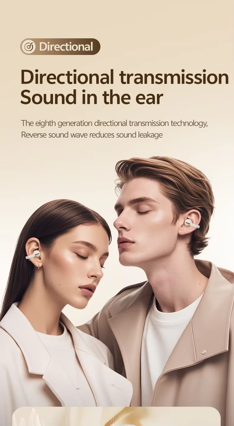 Best Seller M136 Open Ear Clip Earbuds 5.3 Bluetooth Sports Headphones HD Call Noise Cancelling LED Display Audifonos Bluetooth detail