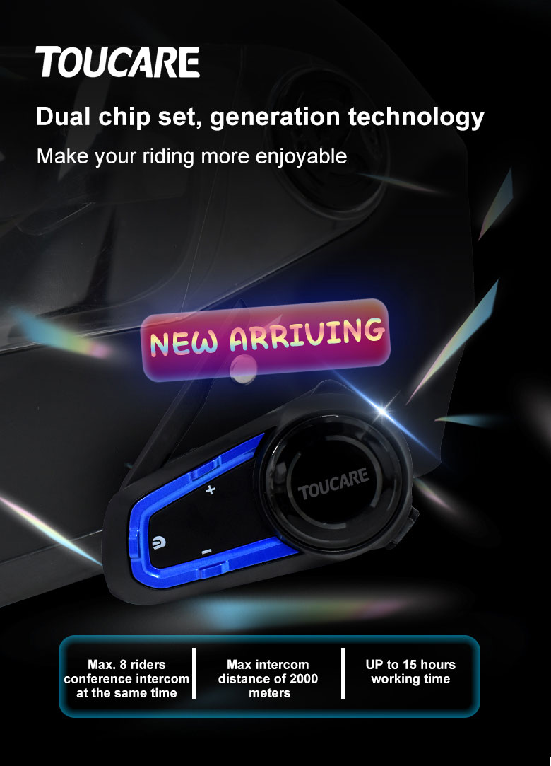 High Capacity Battery Bluetooth Helmet Communication Headset for Motorcycle Travel Riding detail