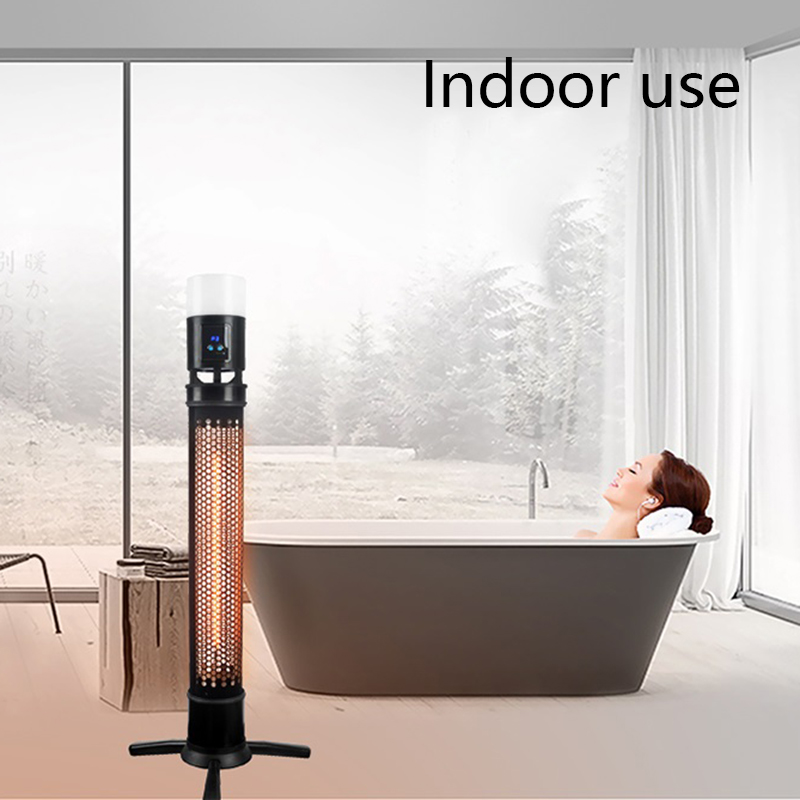 Portable Freestanding Weatherproof Infrared Quartz Heater with Lighting for Outdoor & Indoor Use detail
