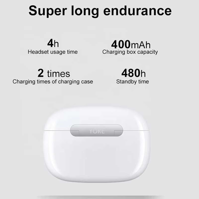 Wireless In-Ear Earbuds ENC Noise Cancelling LED Battery Display Waterproof Low Latency Stereo Sound Bass Headphones Sports detail