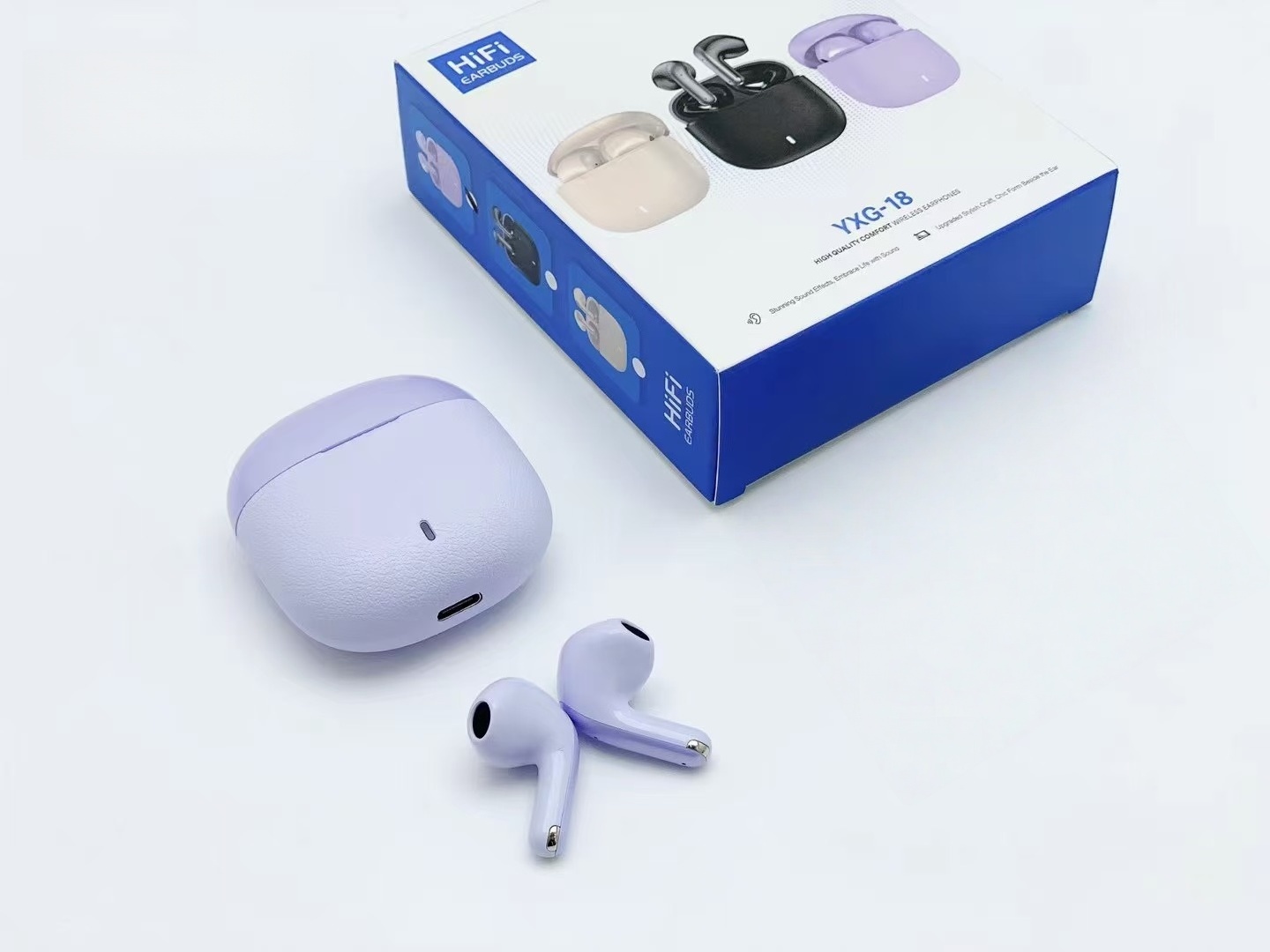 Custom Logo Mini Portable TWS Earbuds 3D Surround Sound Deep Bass Auto Pairing Type C Wireless Headphones detail