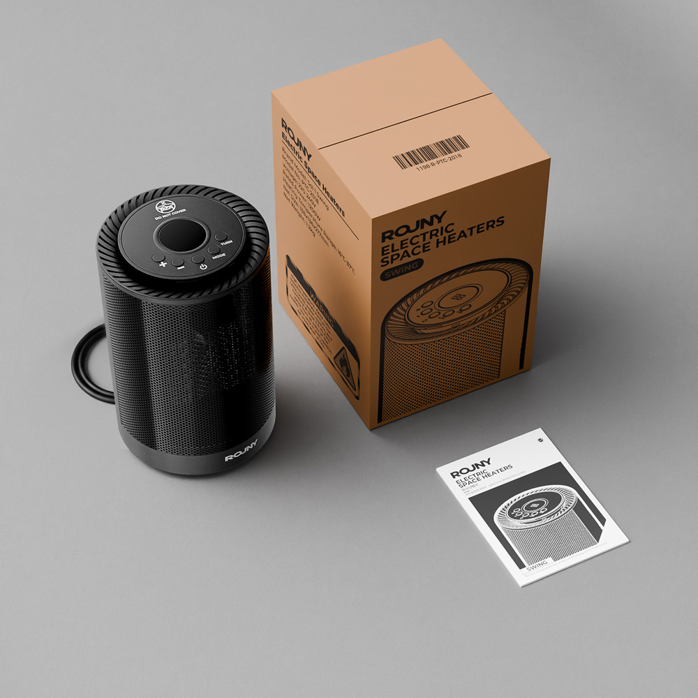 Portable PTC Heater, Hot Air Convection Fan Heater with 16-37℃ Thermostat, Oscillating Electric Space Heater for Home Office detail