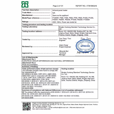 OEM Customization Aluminum Frame  No Noise Freestanding Ceiling Wall Mounted Carbon Crystal Infrared Overheat protection Heater detail
