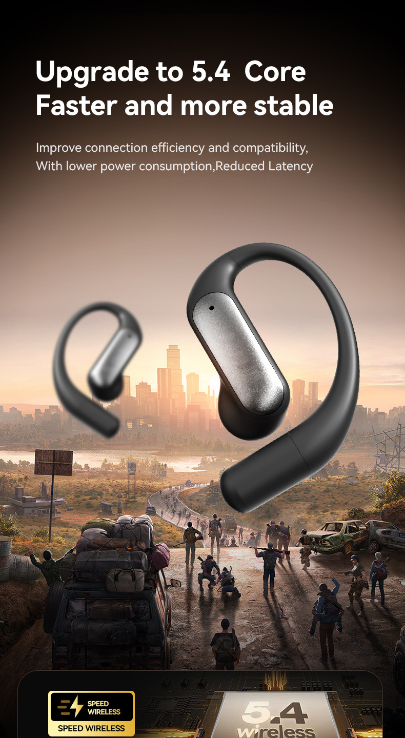M127 Ows Wireless Earbuds BT 5.4 Open Stereo Sports Earphones LED ENC Noise Cancellation IPX5 Waterproof for Android/iOS/Windows detail