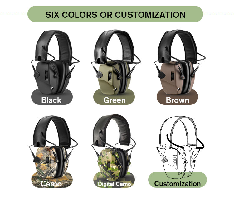 ZH Noise Cancelling Wireless Earmuff Headphones Amplification 27dB Noise Reduction 350 Hours Battery Life CE Certified for product view