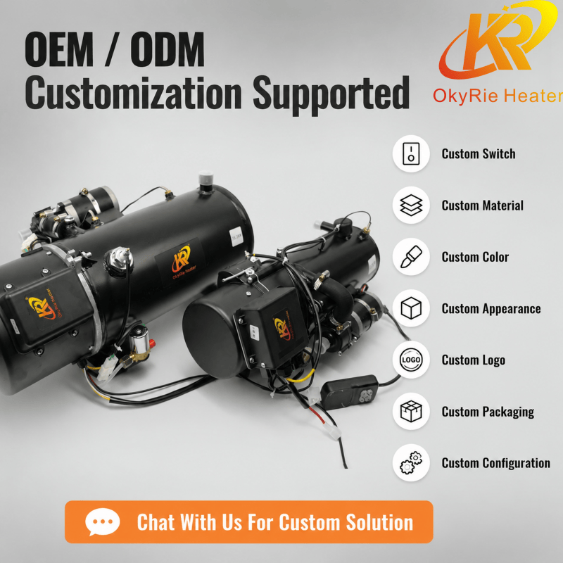OkyRie WH-15B 15KW Diesel Only Hydronic Parking Heater Defrost Cabin Window Warm Engine Heavy Machinery Heater product view