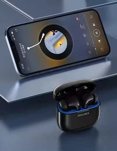 Awei T1 Pro Wholesale True Wireless Earphones V5.4 Pods Pro 2 In-Ear 3 Wireless Headphones LED Battery JL Customizable Earbuds product view