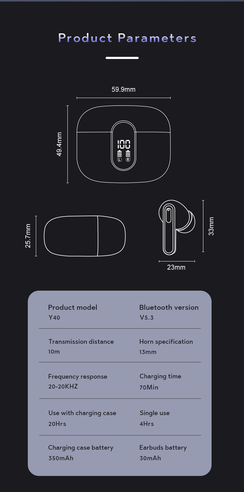 2025 Wireless Earphones with Noise Cancelling Sport Earbuds Headset Smart Touch Microphone ENC TWS Earphone detail