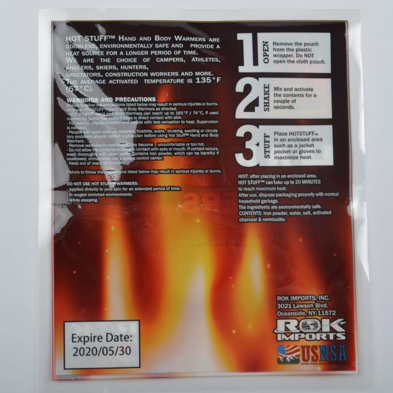Foot Warmer Fabric Long Lasting Magic Foot Warmer Heat Pouch Disposable Heater product view