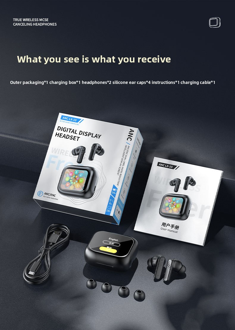 Real-Time Translate Wireless Earbuds AI Translator Earbuds With 144 Languages Headphone With Touch-Screen & Noise Cancelling detail