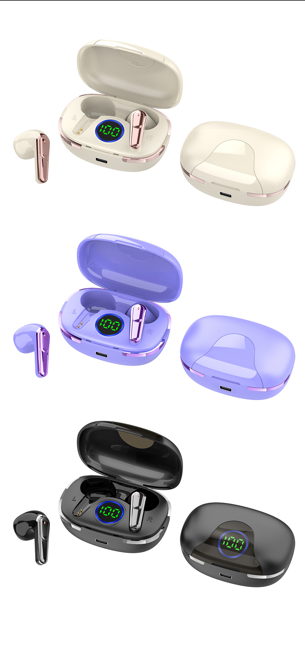Fast Shipping US Warehouse Hot Sale Low Price Pro80 Max Best Seller TWS Semi-in-ear Wireless Earbuds JL Chipset 6.0+EDR IPX-4 detail