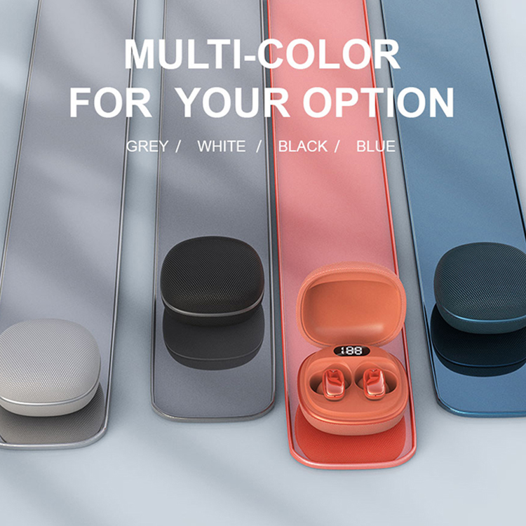 High Quality TWS Earbuds with Fabric Shell Factory's Latest LCD Screen Display In-Ear Headphones Mini Earphone detail
