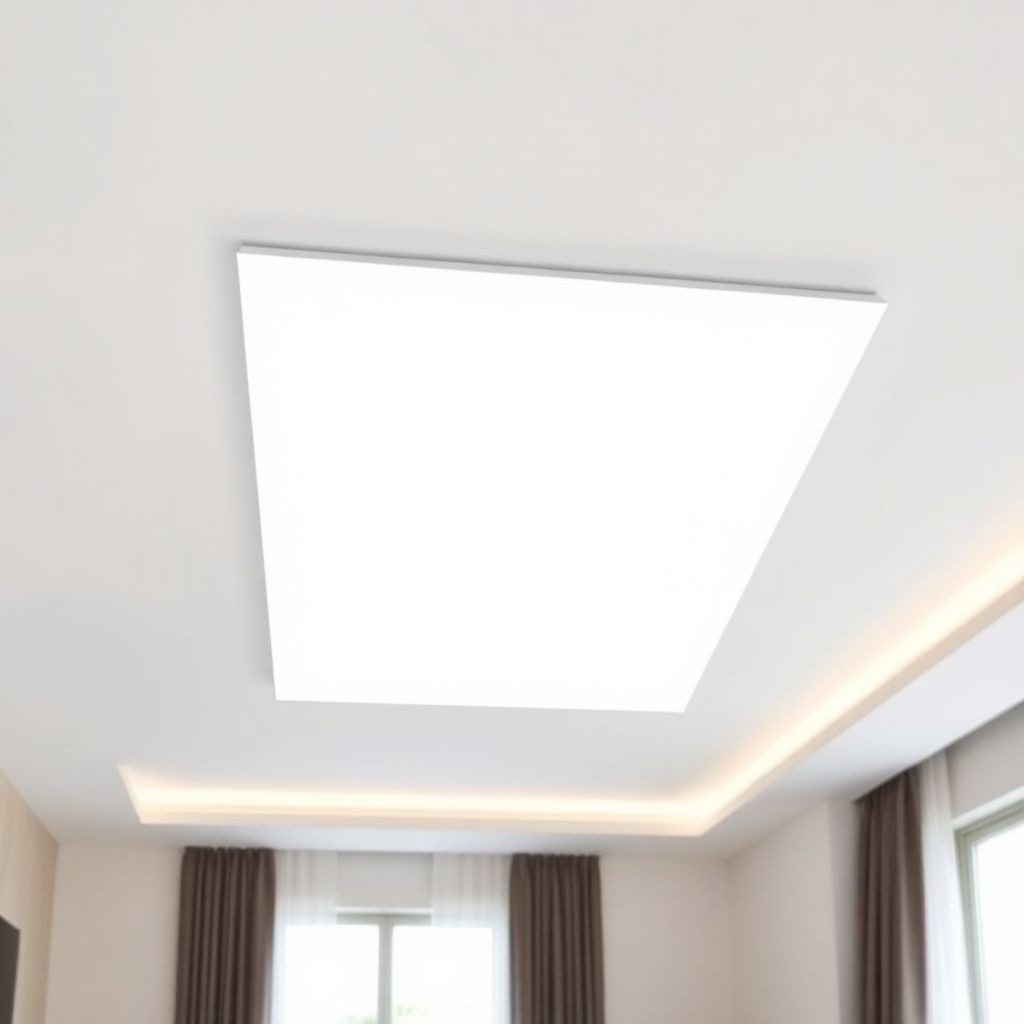 Infrared Heating Panel 800W Ceiling Mounted Electric Heater Metal White Square Flat Panel 2-Year Warranty LED Household Use 249