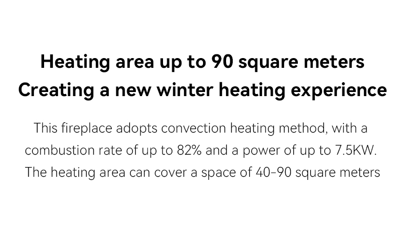 Low Energy Consumption 82% Efficiency Modern Round Design Wi-Fi  Control Indoor Heating Stove That Heats with Wood Burning detail