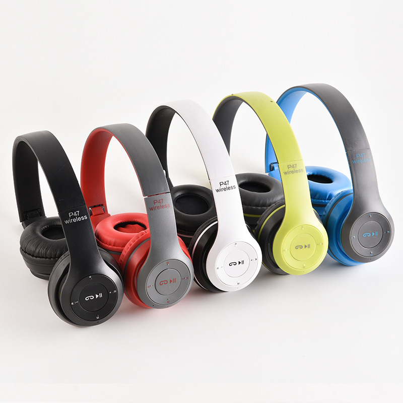 P47 Wireless Open-Ear Headphones Foldable ABS with LED HIFI Stereo Music Earphone Mic Head-mounted Support product view