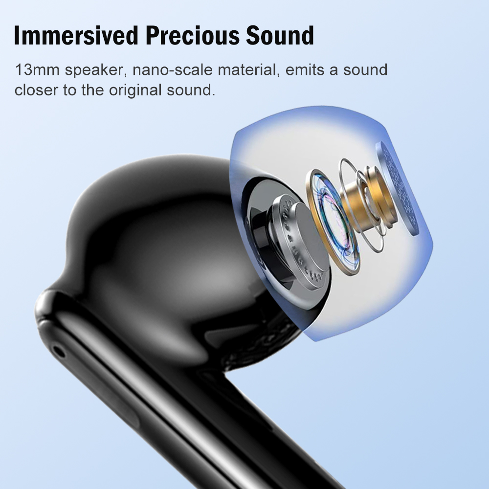 Active Noise Cancelling Earbuds JL Chipset Hi-Fi Stereo Wireless Earphones Sports Gaming In-Ear Headphones Bluetooth 5.3 Earbuds product view