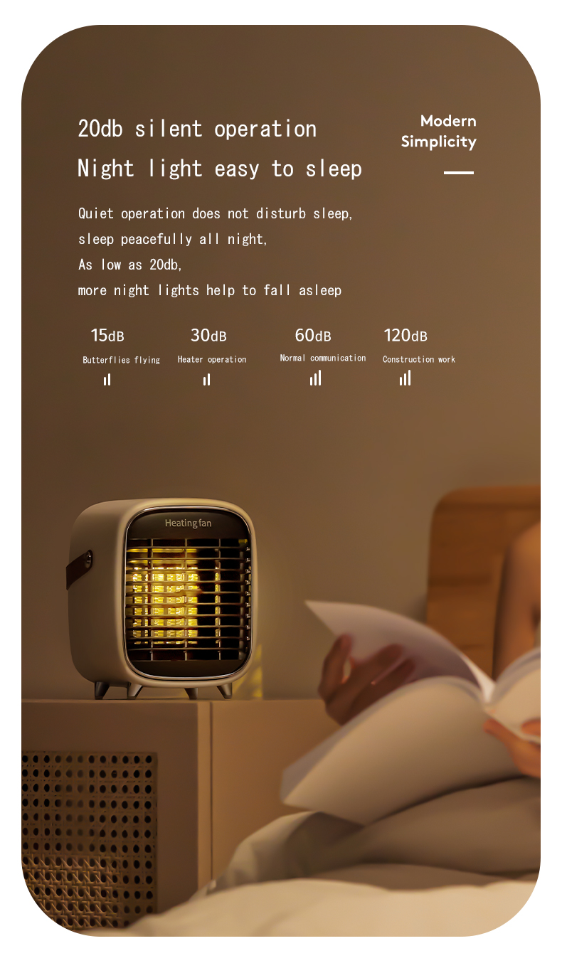 Portable Room Mini Hot air Electric Ptc Fan Heater detail