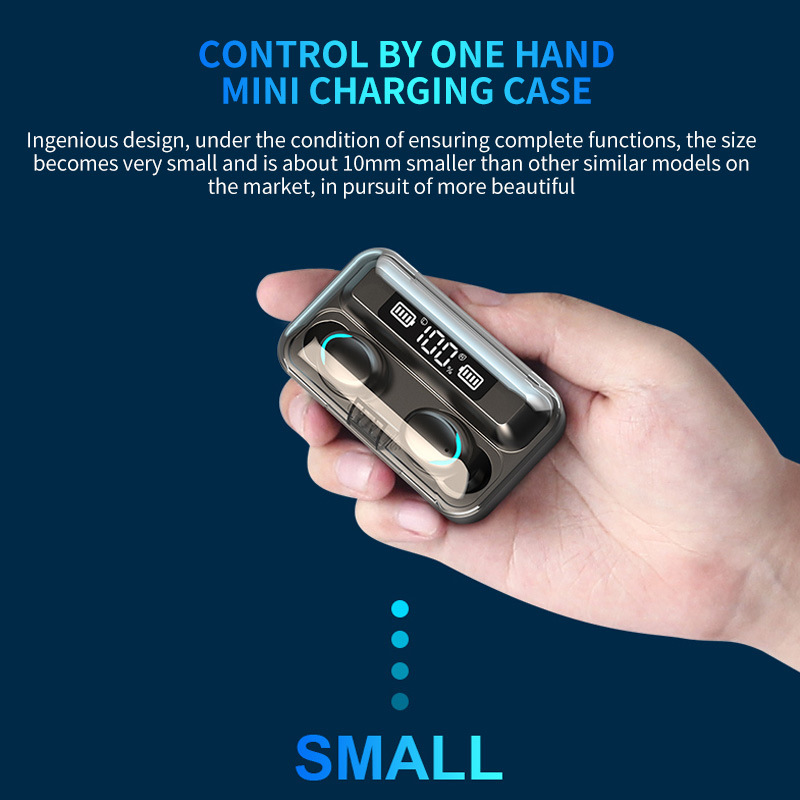 F9 Audifonos Mini Fone De Ouvido True Wireless Touch Control LED Display  Earphone Touch Control Headphone detail
