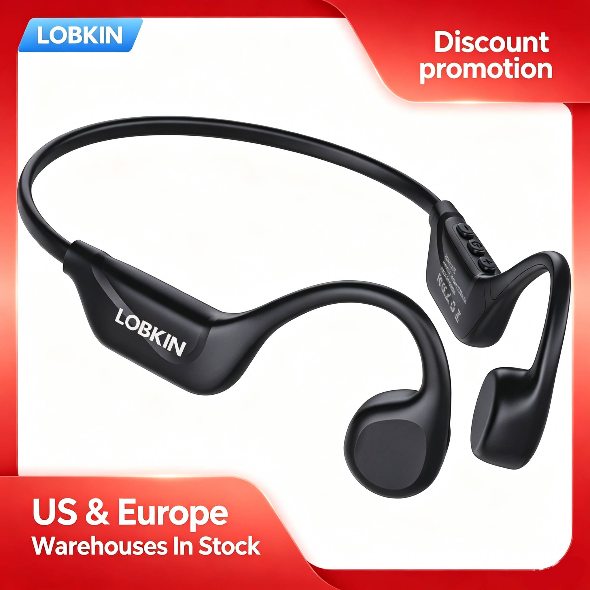LOBKIN US & European Warehouses Wireless 5.4 Bone Conduction Headset Motion Sports Earphones and Headphones Low Price Promotion