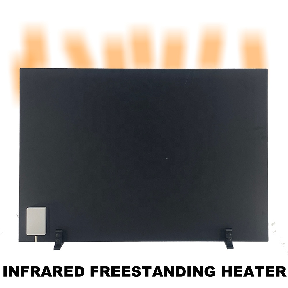 Practical Portable 500W Solar Infrared Electric Heater Freestanding Dual Heat Panel Remote Controlled Ventilation Deodorization detail