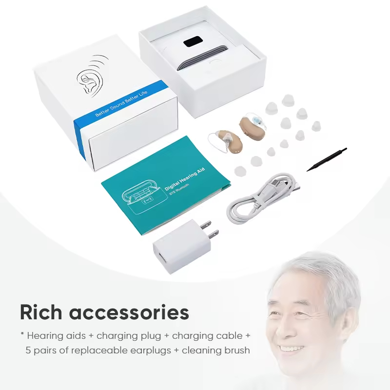 Great-Ears Easy to Wear Noise Cancelling Rechargeable Bte Rechargeable Hearing Aid Programmable Sound Amplifier product view