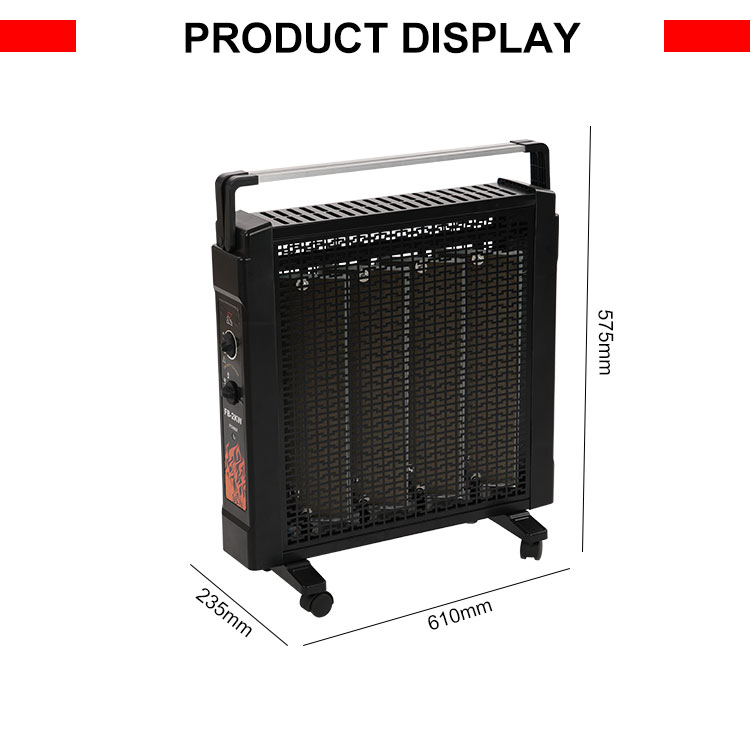 Kende Modern Portable Electric Radiant Panel Reptile Fireplace Heater Indoor detail