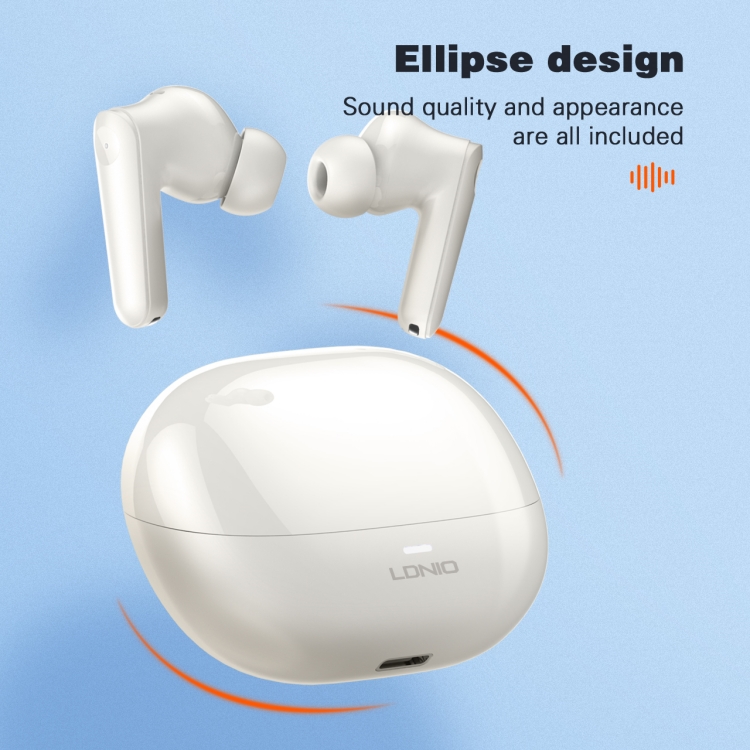 LDNIO T05 Hot Selling Oem Odm Tws Earbuds Gaming In-ear Earbuds Bt 5.3 Tws Wireless Headphone Earphone Earbuds detail