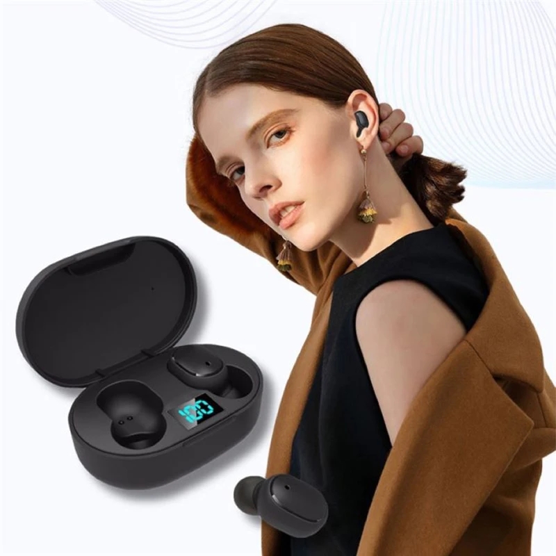 TWS E6S BT Earphones Wireless Headphones LED Display 9D HiFi Stereo Headphones Waterproof Earbuds with Mic Wireless Bt Headset product view