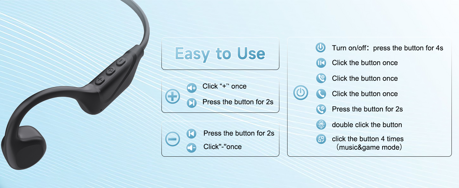 LOBKIN US & European Warehouses Wireless 5.4 Bone Conduction Headset Motion Sports Earphones and Headphones Low Price Promotion detail
