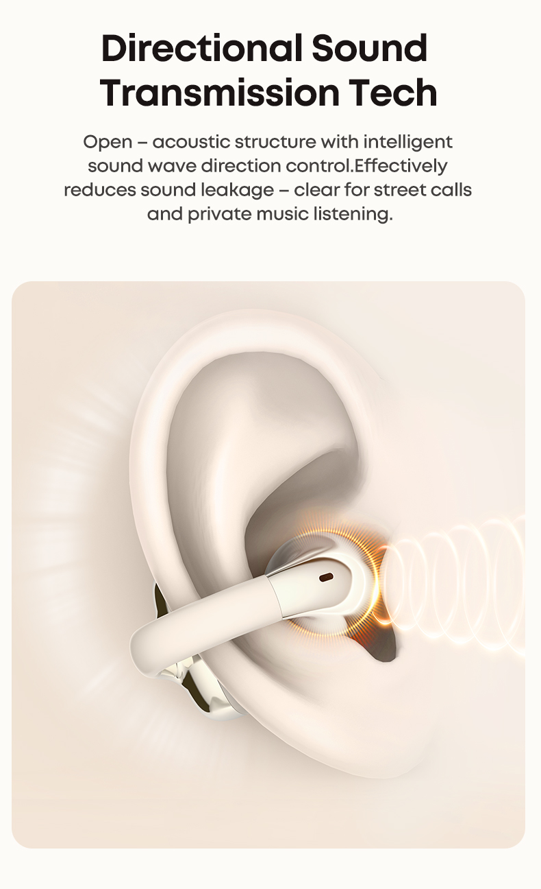 Custom Clip on Ear Earbuds Cute Sports TWS Open Ear Earphone V6.0 Free Clip-On Bluetooth Headphones Over Ear for Running Workout detail