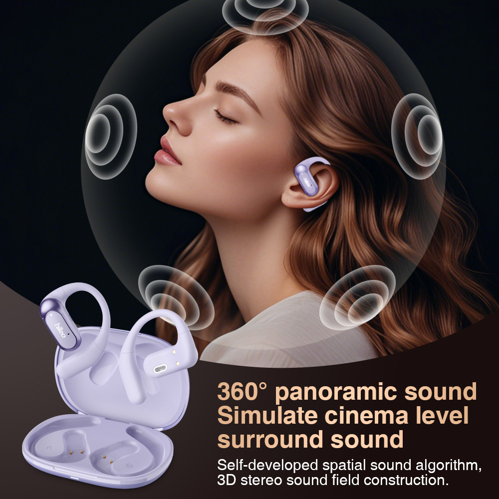 Hi95 Ows Wireless Earbuds BT 5.4 Open Design Sports ANC IPX5 Waterproof LED Battery Indicator Mic Android/iOS Hi-Fi Low Latency product view