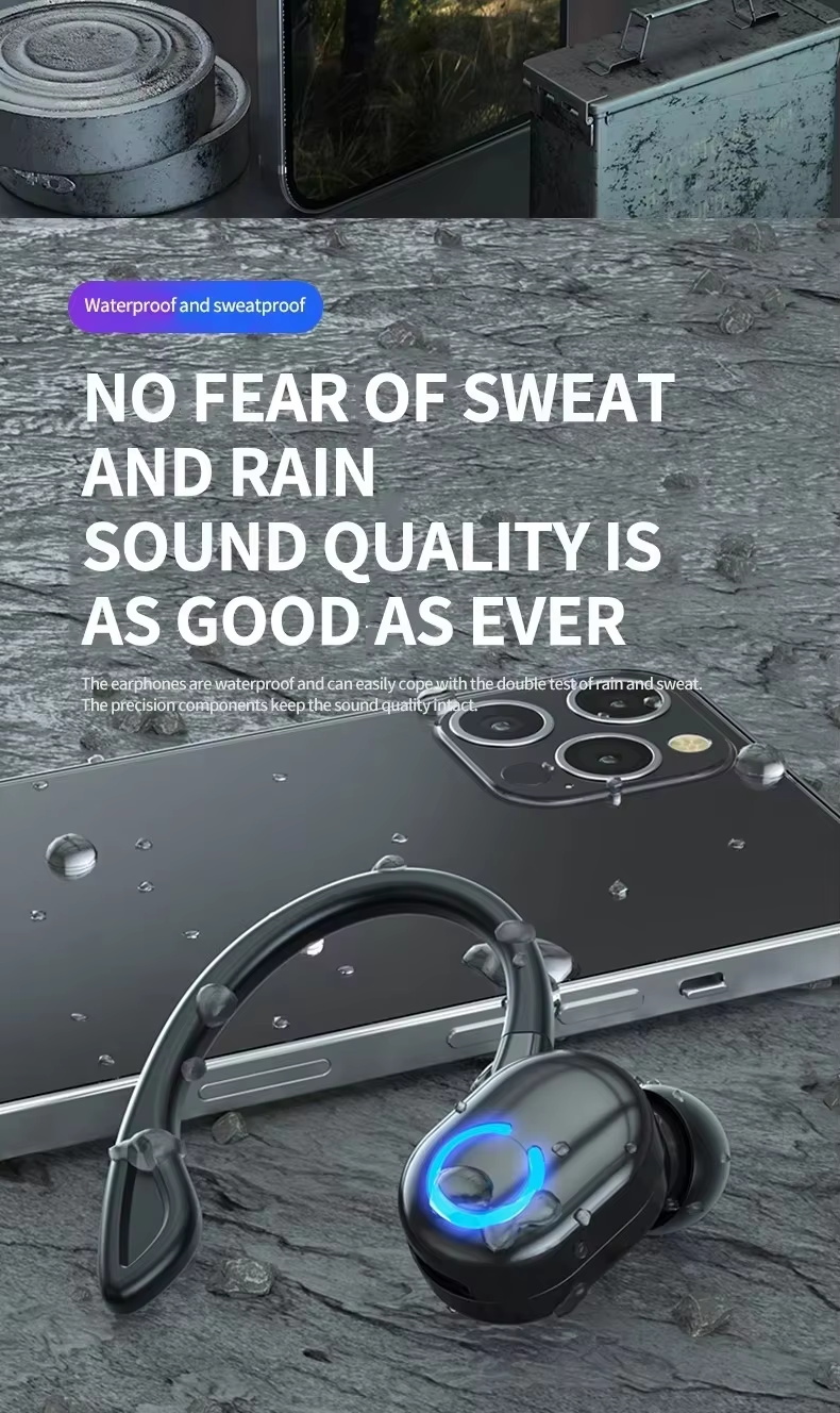 Wireless S10 Headphones BT 5.3 Earphones Single In-Ear Sports Waterproof Earbuds Handsfree Headset detail