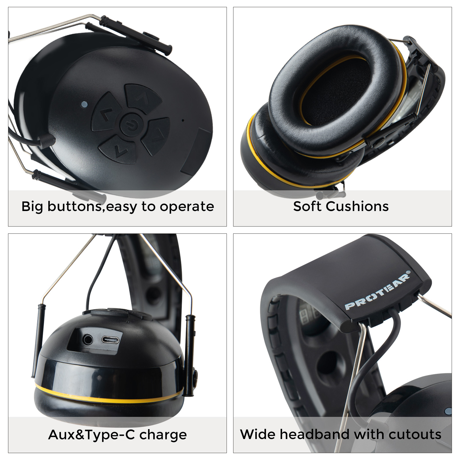 Blue Tooth Ear Defenders Bluetooths Ear Protector Noise Cancelling Work Headphones Ear Protection Earmuffs product view