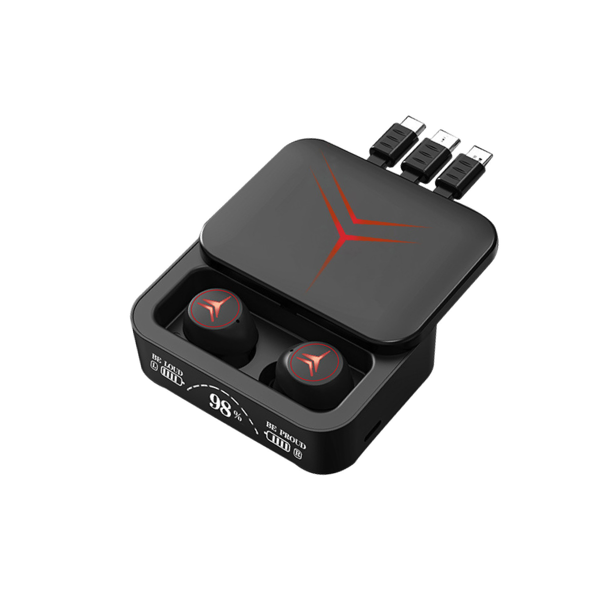 Factory Wholesale Silicone Wireless BT Earphone Ari31 Digital Display HK3 Gaming Headset Semi In-Ear Headphone TWS Earpiece detail