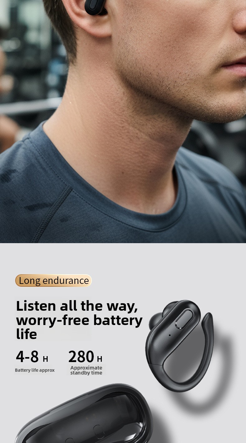 Sports  Headphones - High-Quality Noise-Canceling Multi-functional Long-Range Wireless Earphones with Touch Screen detail