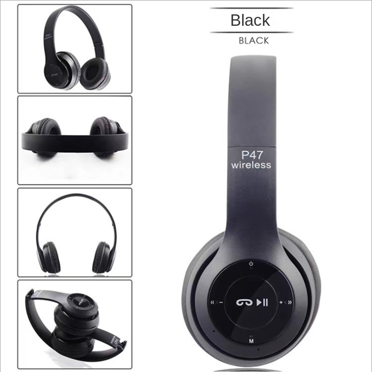 Cheapest Earphones Online Gaming Headset Handsfree P47 Wireless Cheap Price Headphones Over Ear Cordless Earphones With Mic product view