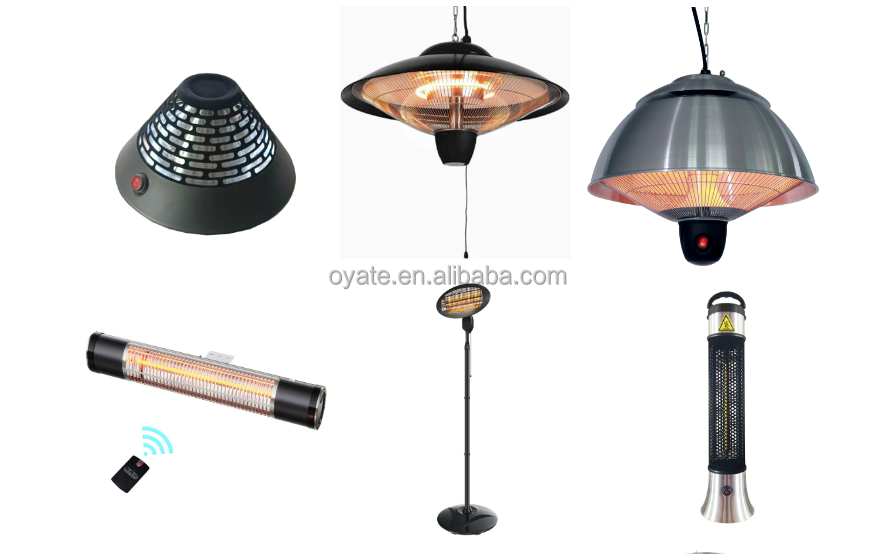 220v 1500w  One-touch Opening Umbrella Type Heater Desktop  IR  Infrared  Heating Outdoor Electric Heater Waterproof detail