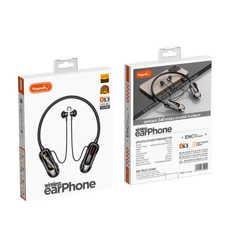 Hot New Product Newest Design Neckband Wireless Semi In-ear Headphones Low Latency HiFi Audio for Mobile Gaming product view