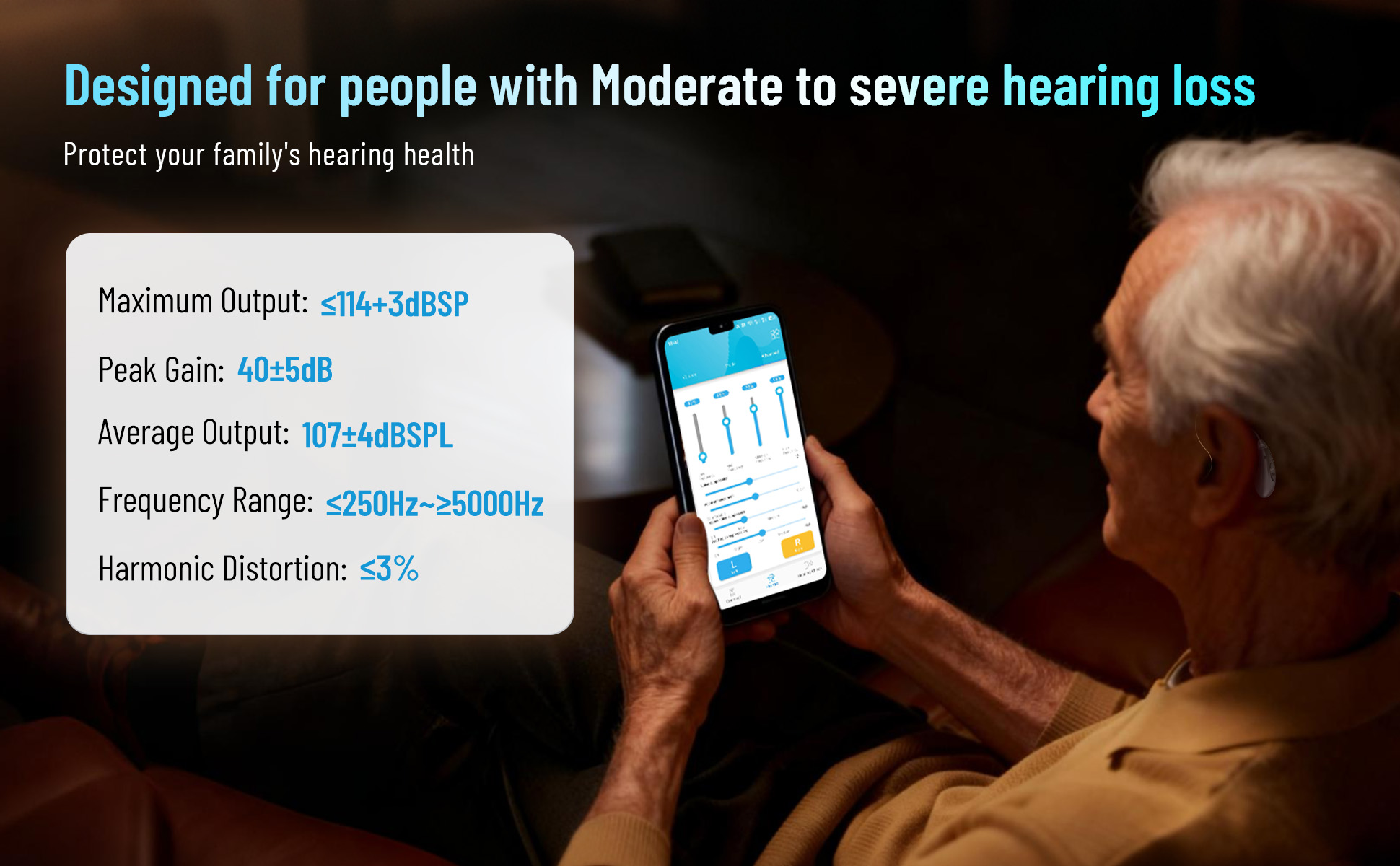 Reliable Supplier Discreet Invisible Design Rechargeable Smartphone APP Integrated for Hearing Impaired RIC Hearing Aids detail