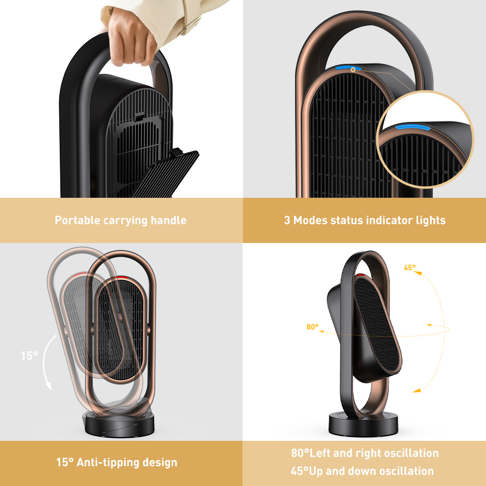 KC CE FCC ETL Certificate 2000w Remote Control Portable Electric Space Ptc Heater Fan Electric Ceramic Tower Heater for Home product view