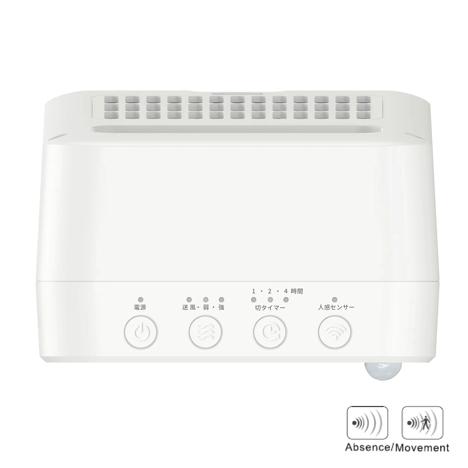 Small Silent Three Heating Mode Human Sensor Overheat 0-7 Hours Timer Air Filter LED Indicator  600W Mini Ceramic PTC Fan Heater product view