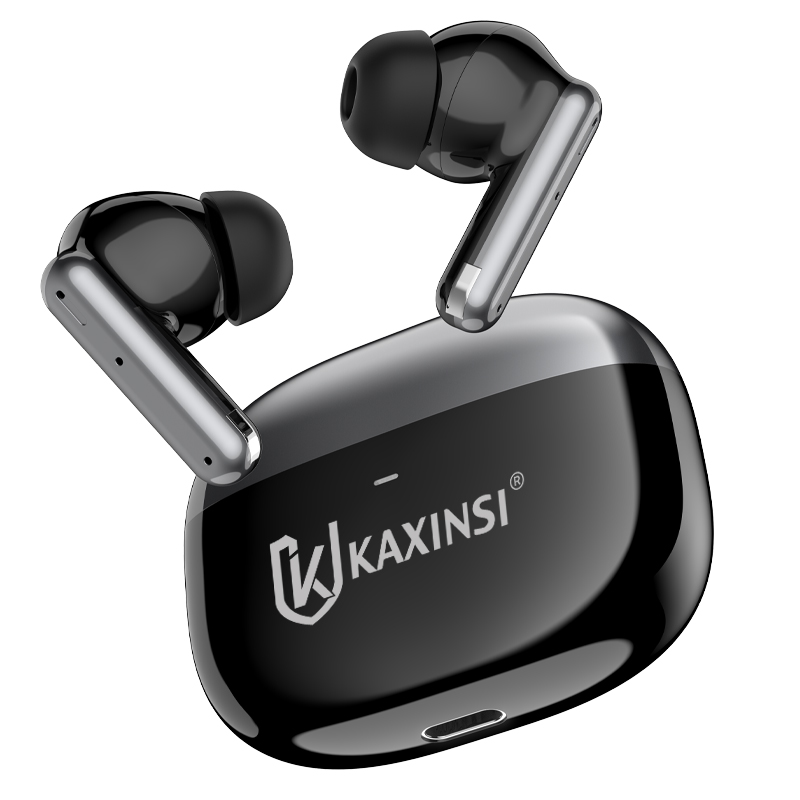 Wireless Headphones In-Ear Earbuds AI Smart Translators Mobile Phone IPX5 Waterproof ANC Noise Cancelling KAXINSI KH-342 Black