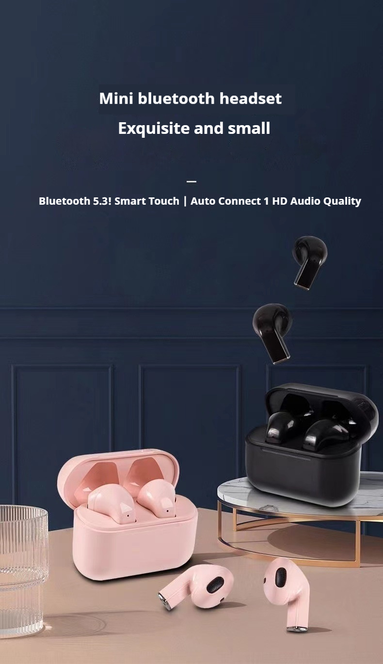 Compact Pro5s TWS Mini In-Ear Earphones High Quality Sound LED Battery ENC Noise Cancellation IPX2 Waterproof for Music Sports detail