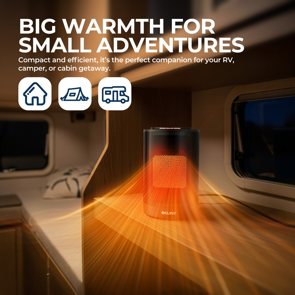 Portable PTC Heater, Hot Air Convection Fan Heater with 16-37℃ Thermostat, Oscillating Electric Space Heater for Home Office detail