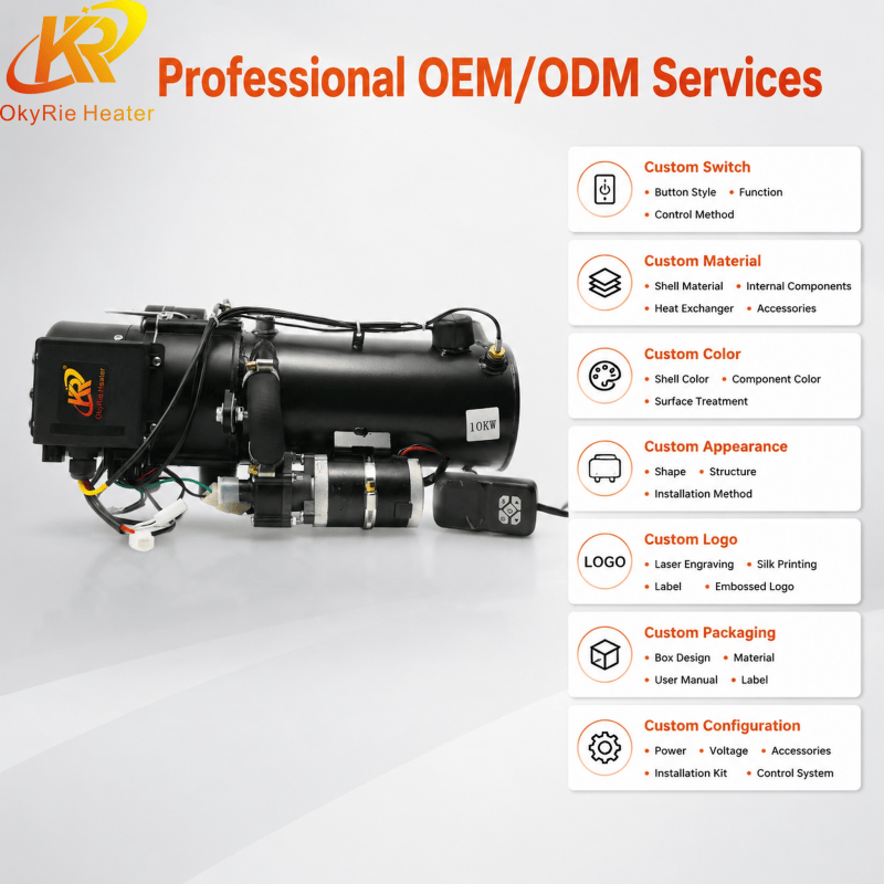 OkyRie WH-15B 15KW Diesel Only Hydronic Parking Heater Defrost Cabin Window Warm Engine Heavy Machinery Heater product view